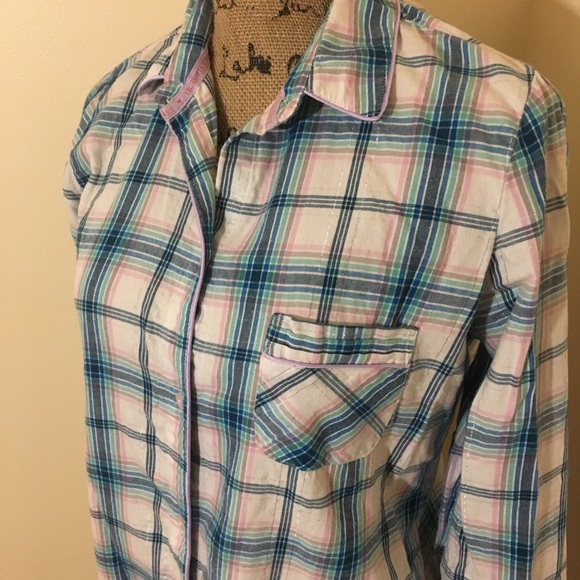 Victoria’s Secret Flannel Burton Up Sleep Shirt - Picture 2 of 5